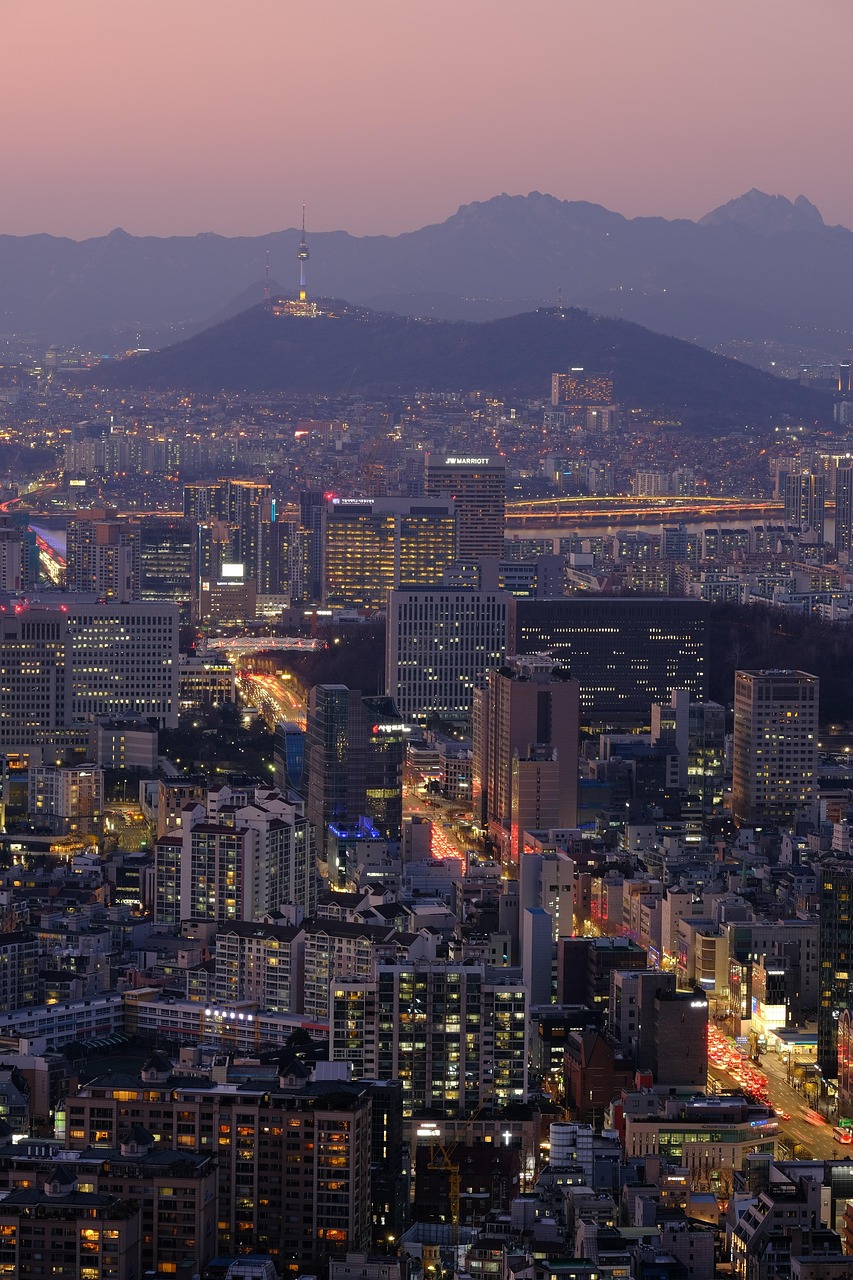 city, seoul, twilight, sunset, landscape, sundown, han river, yeouido, nature, evening, night, dusk, south korea, republic of korea, namsan, namsan tower, gangnam