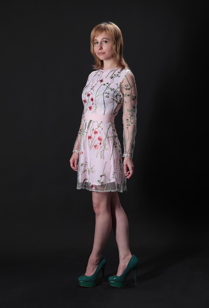 woman, model, flower dress, girl, summer dress, style, fashion